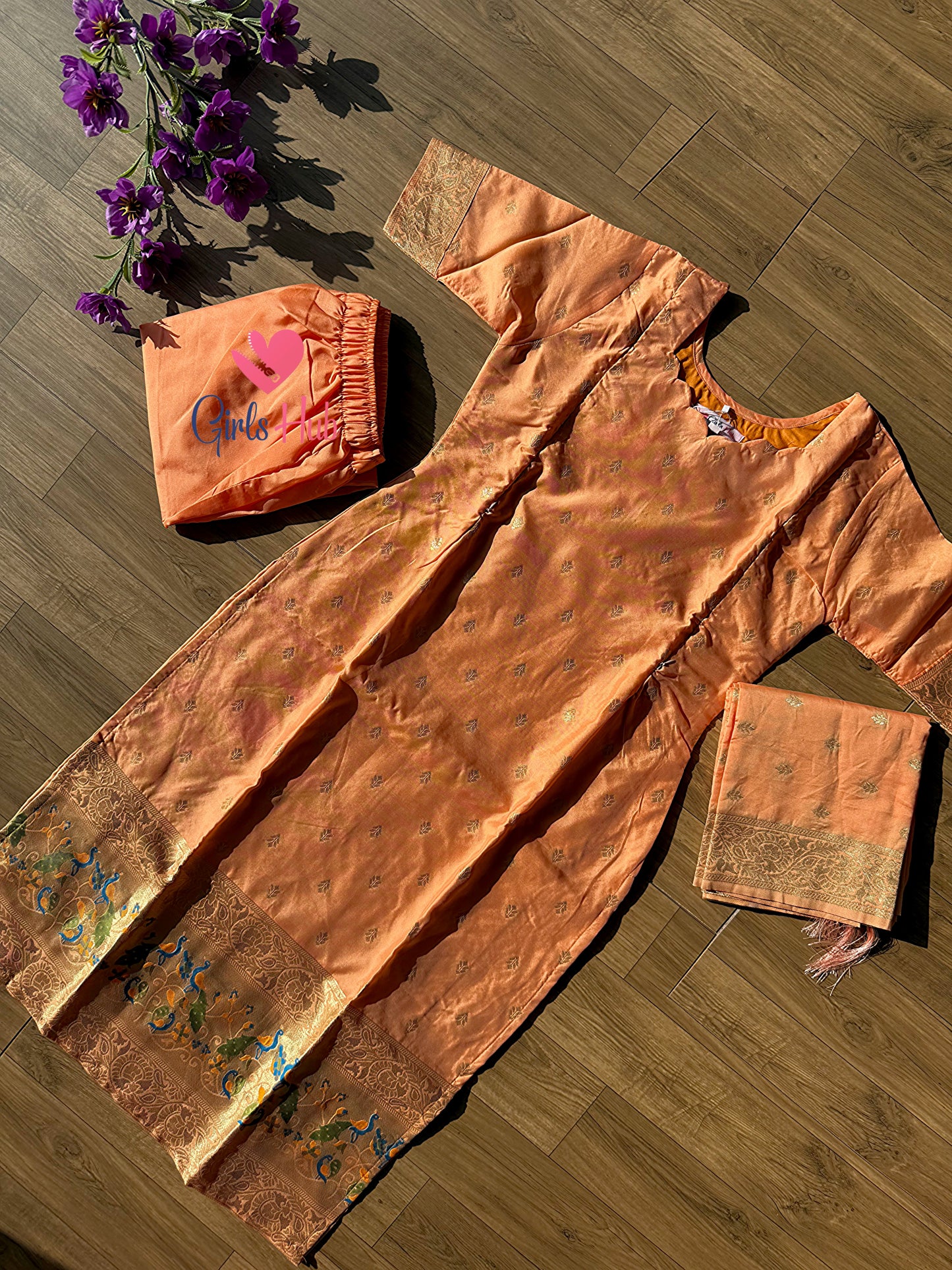 ORANGE  BANARASI-3P-58