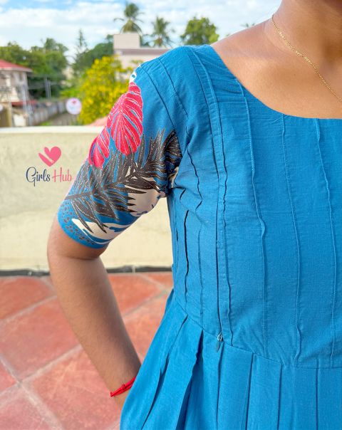 BLUE WITH RED LEAF-FM-149