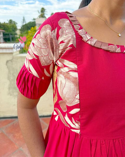 RED WITH SANDAL FLOWER-FM-151