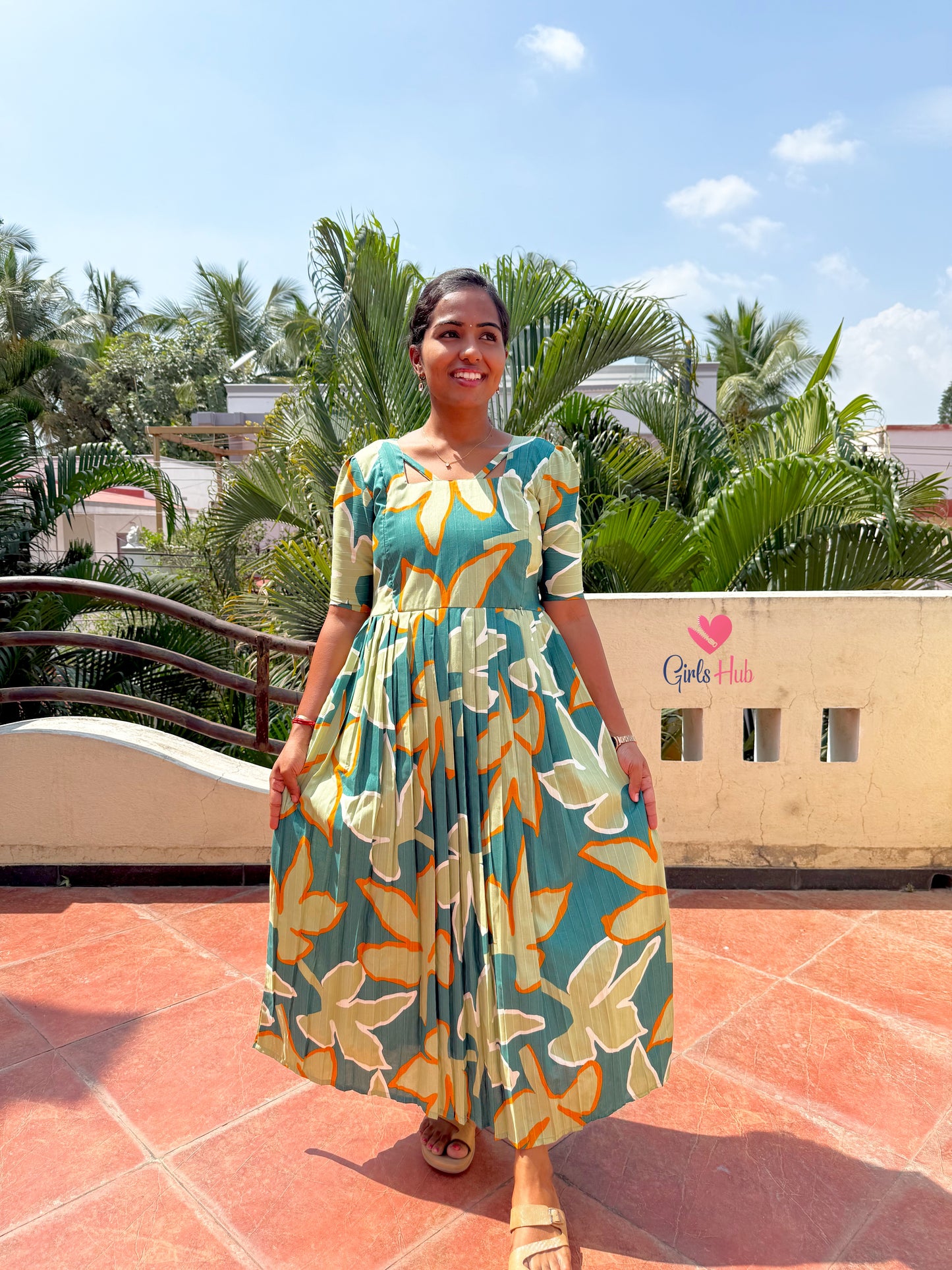 GREEN WITH ORANGE-FM-209