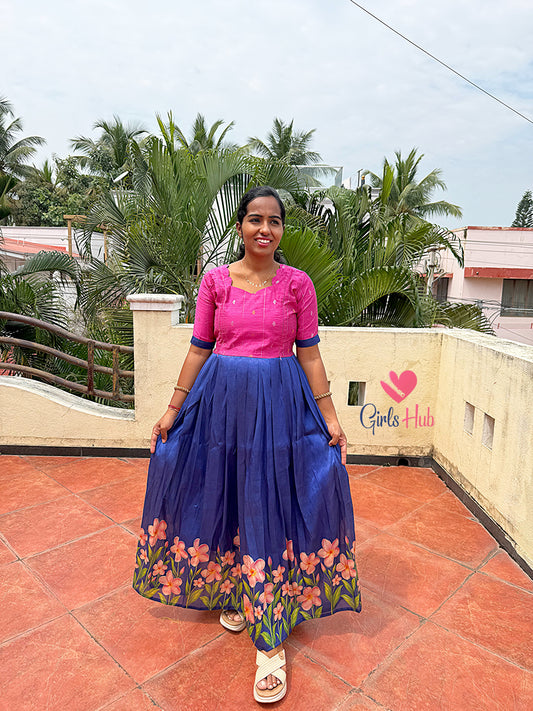 PINK WITH DARK BLUE-FM-577