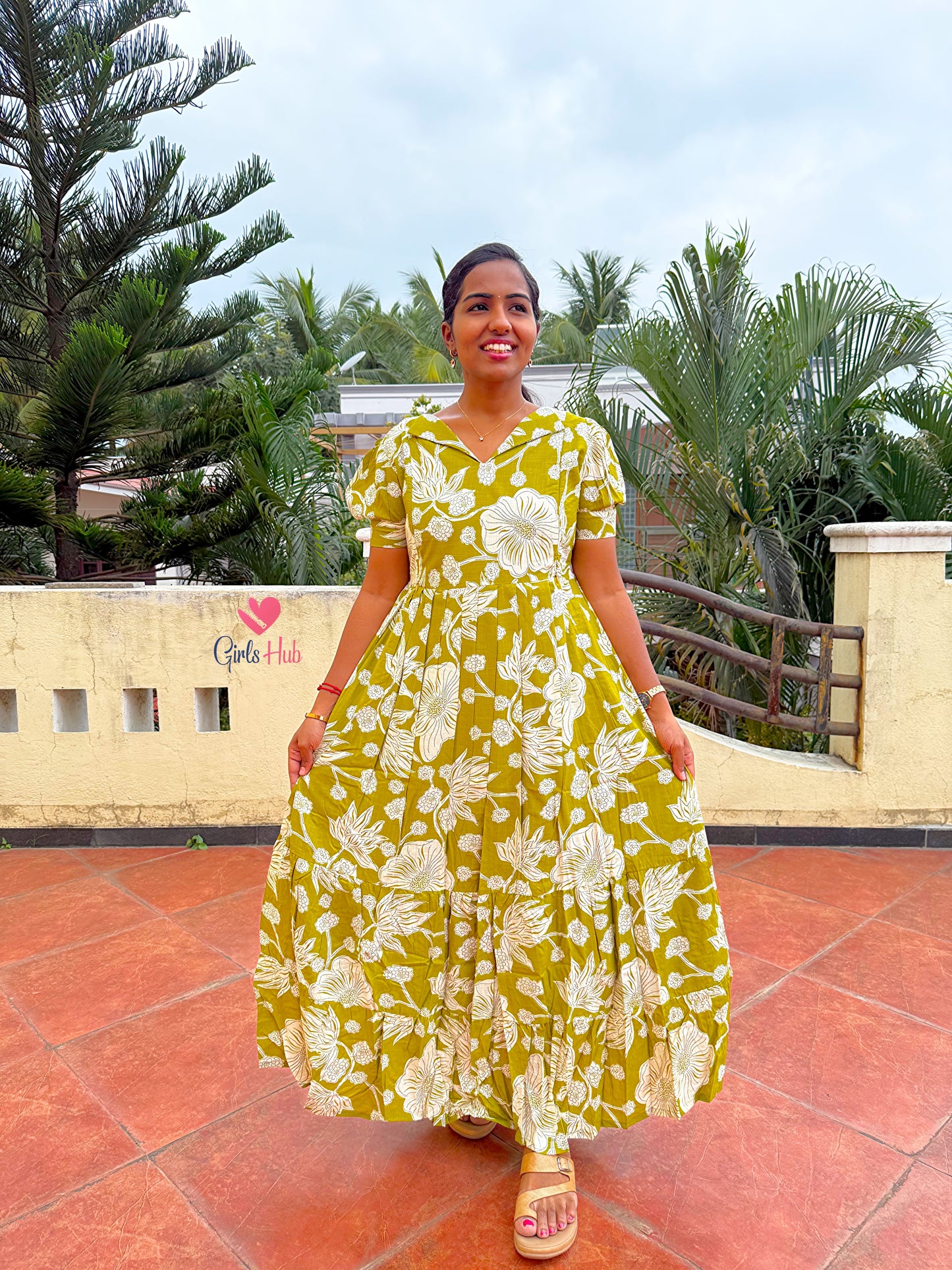 OLIVE GREEN WITH DOT-FM-217