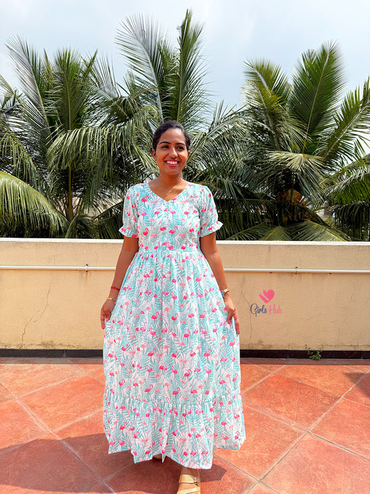 GREEN LEAF WITH FLAMIGO-FM-222