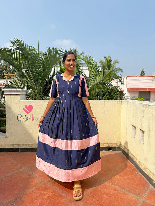 NAVY BLUE WITH PEACH-FM-258