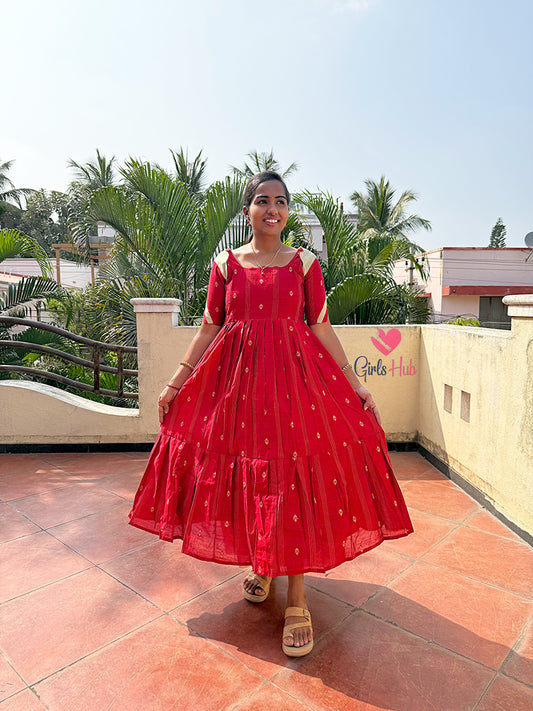 RED AND SANDAL SCALOOP-FM-266