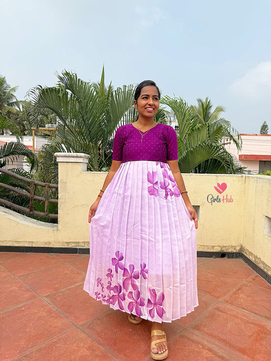 VIOLET WITH PURPLE FLORAL-FM-269
