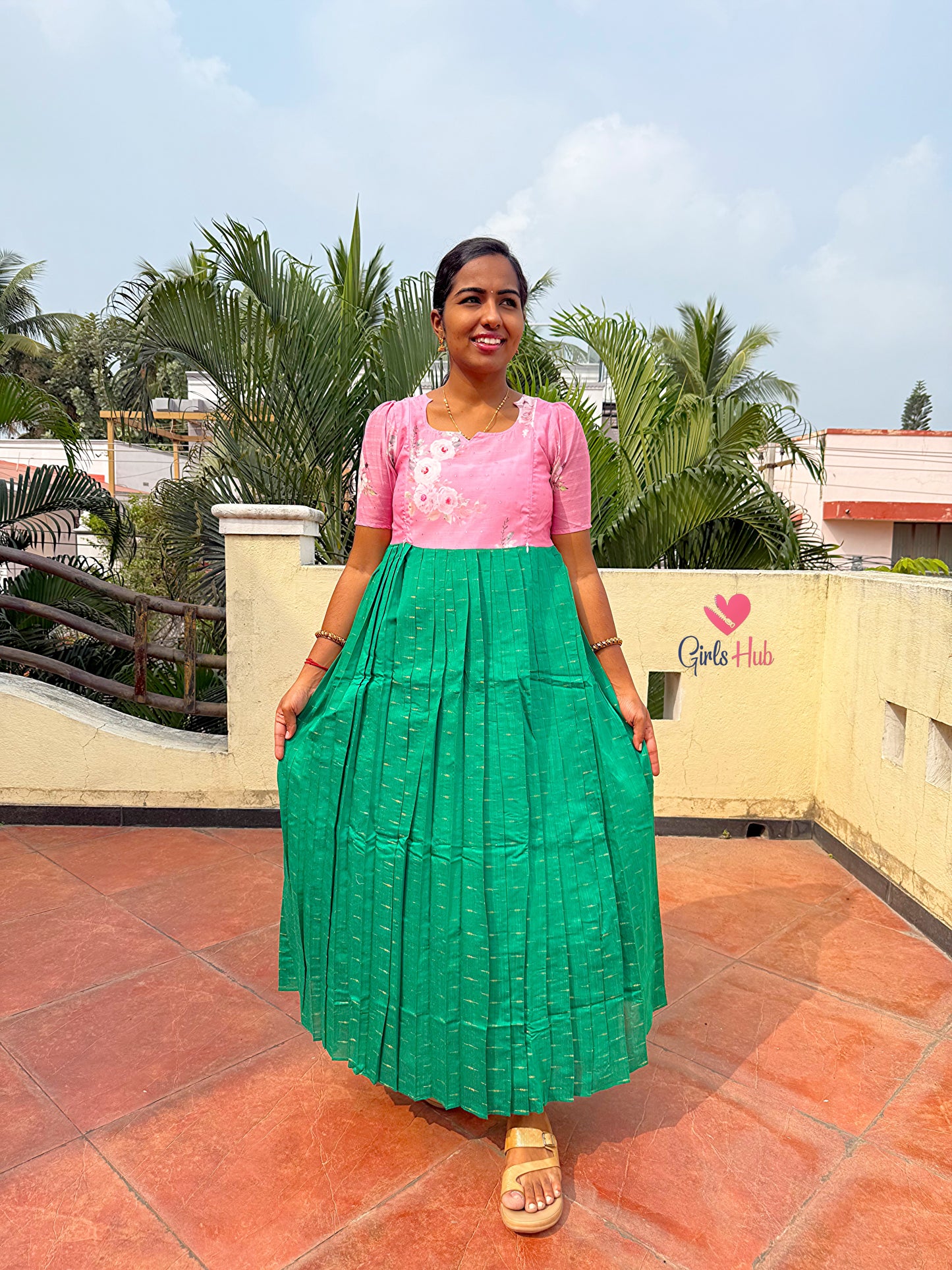 BABY PINK WITH GREEN-FM-271