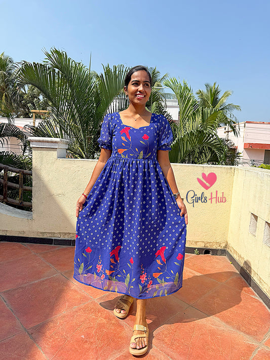 NAVY BLUE GEORETTE-FM-283