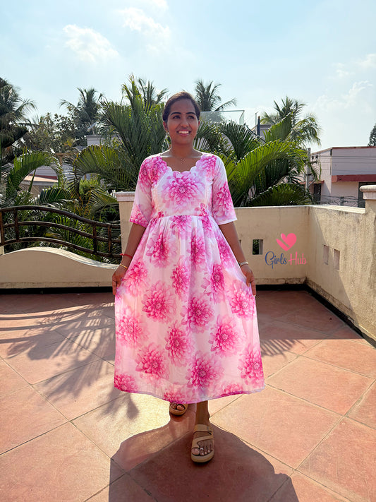 PINK AND WHITE FLOWER-FM-337