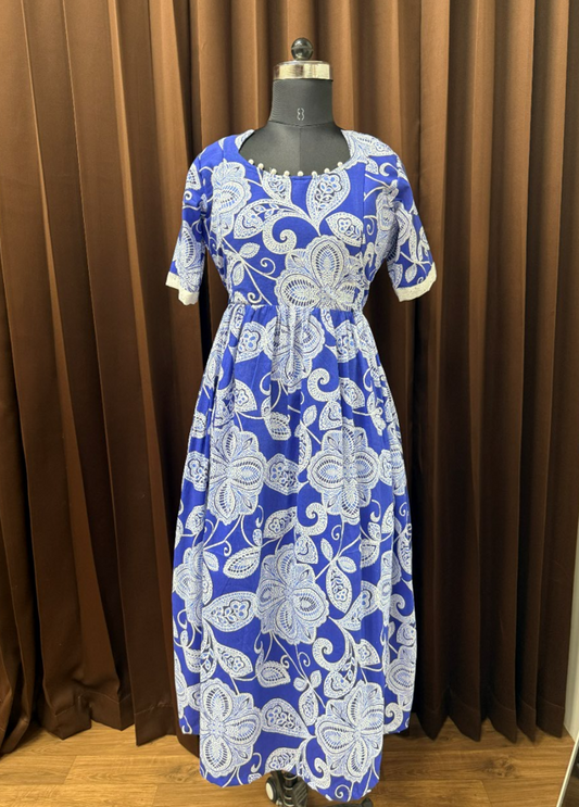 BLUE WHITE FLORAL-FM-413