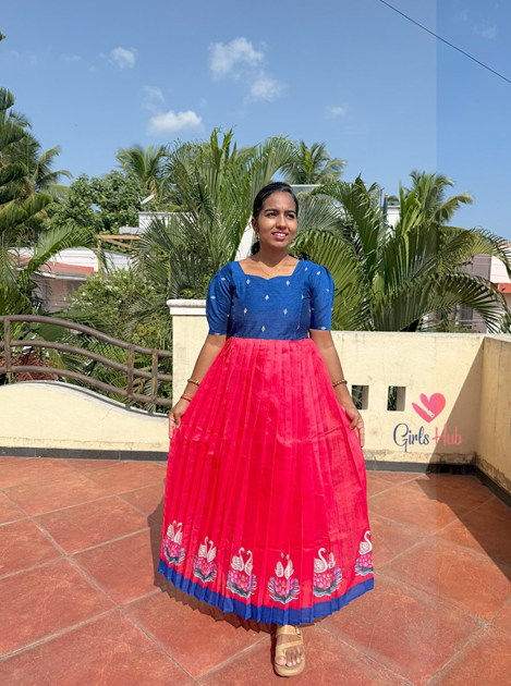 NAVY BLUE WITH LIGHT RED-FM-467