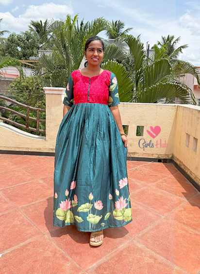 DARK PINK WITH DARK GREEN-FM-481