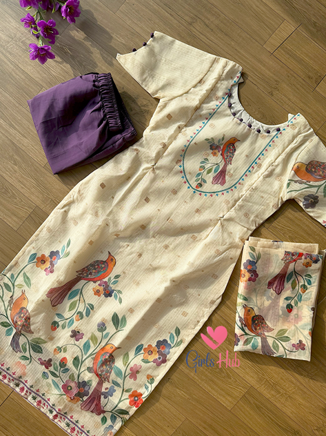 HALF WHITE BIRD-3P-26