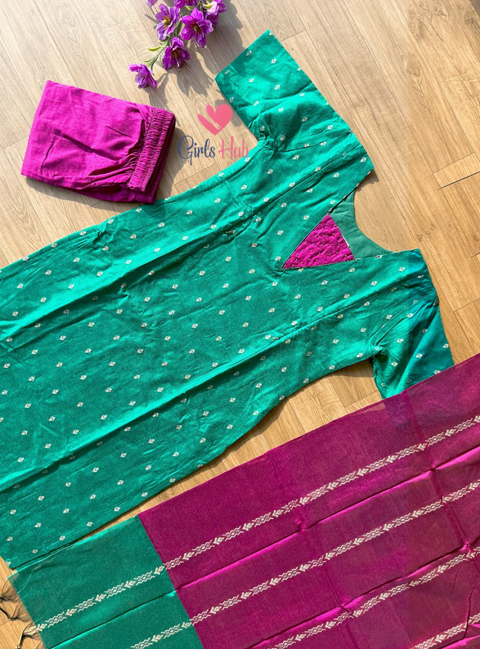 LIGHT GREEN WITH PINK-3P-49