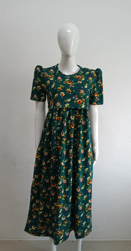 DARK GREEN WITH FLOWER-FG-55