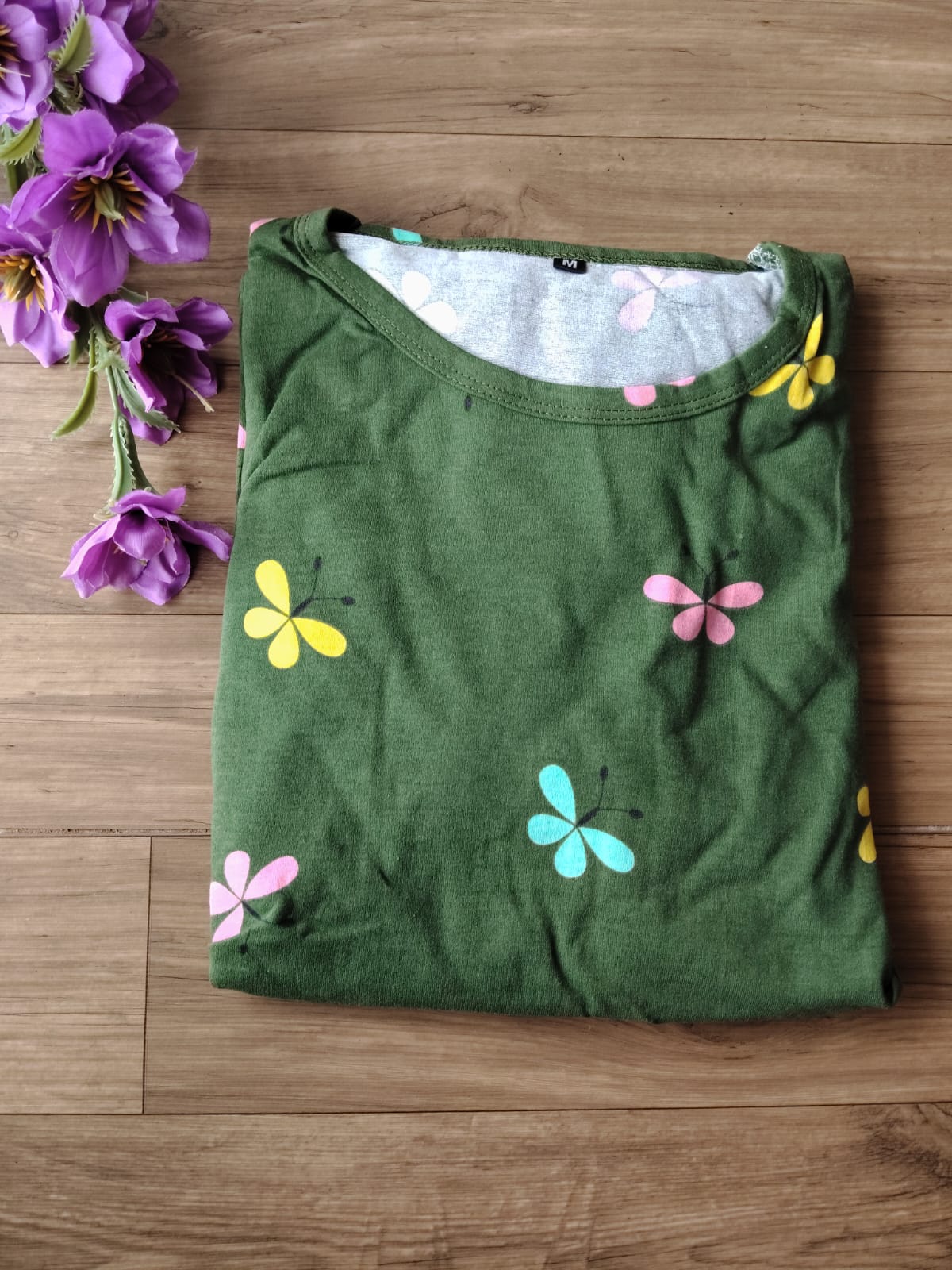 GREEN BUTTERFLY ZIPLESS GOWN-FG-05