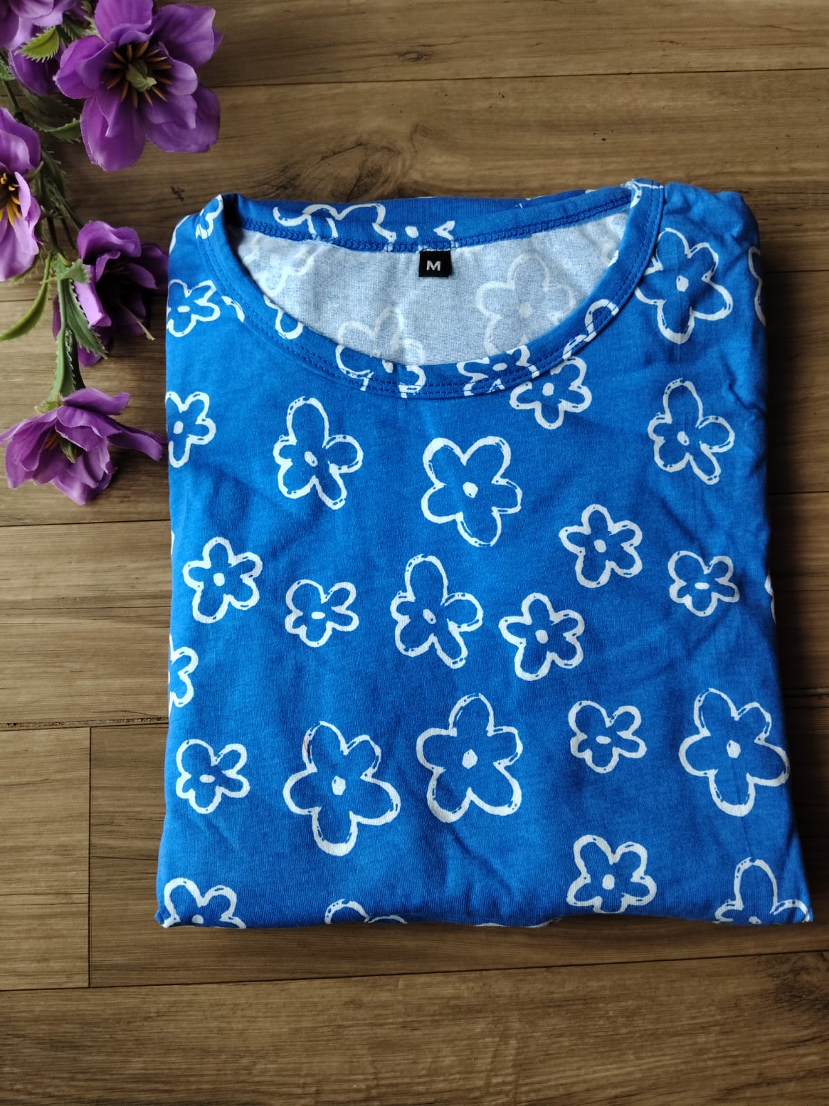 BLUE FLOWERS- ZIPLESS GOWN-FG-04
