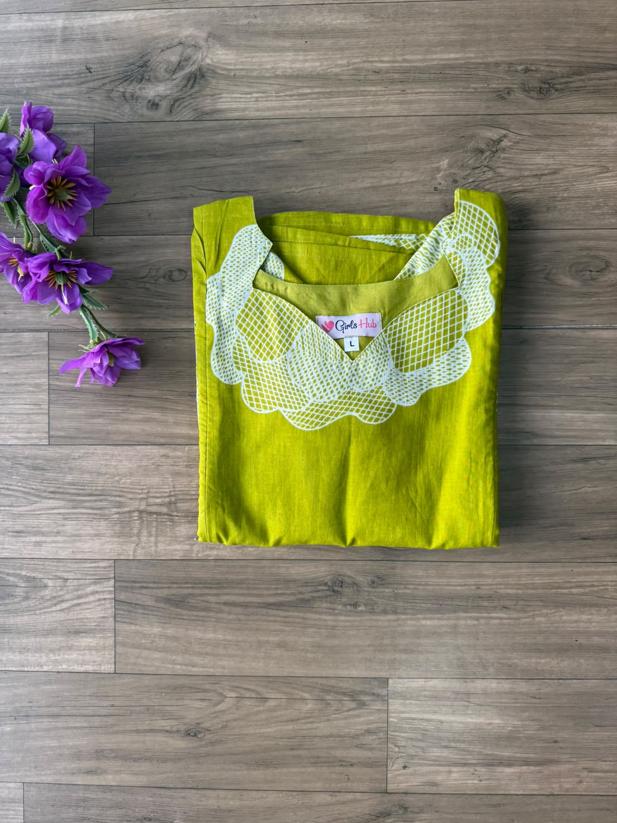 GREEN WHITE FLOWER-SK-12(PRE ORDER)